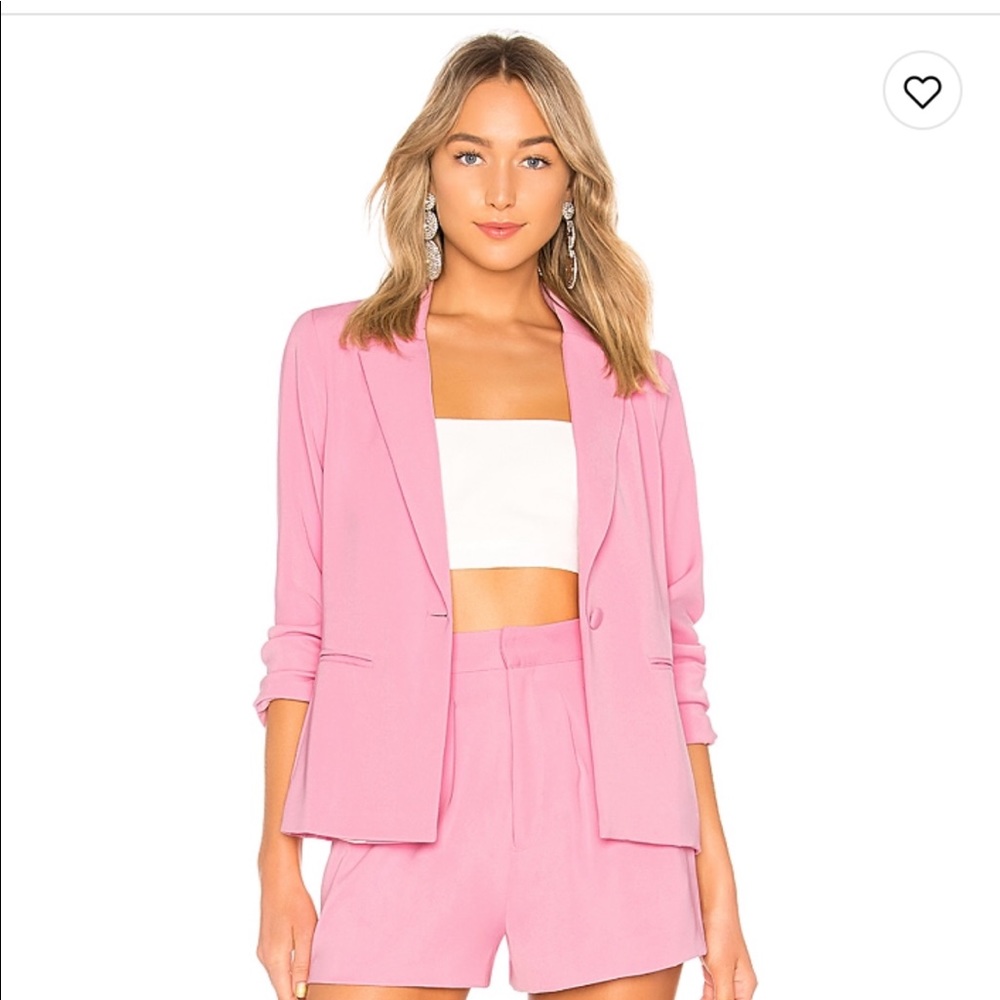 Lovers & Friends Be by my Side Pink Blazer